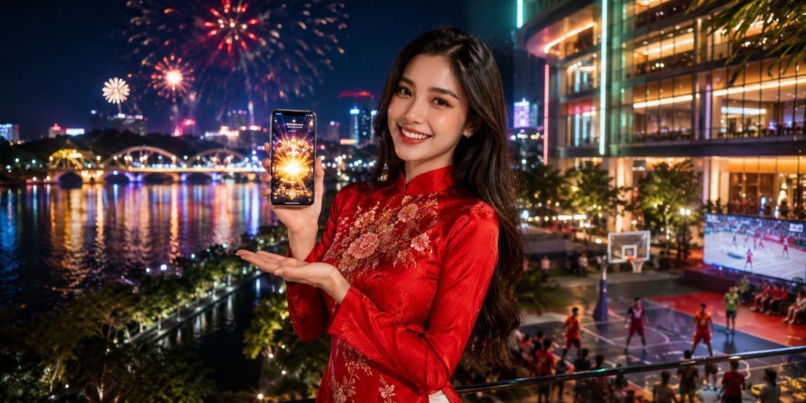 Cổ động viên bóng rổ tại Huế theo dõi kết quả cá cược esports trên điện thoại