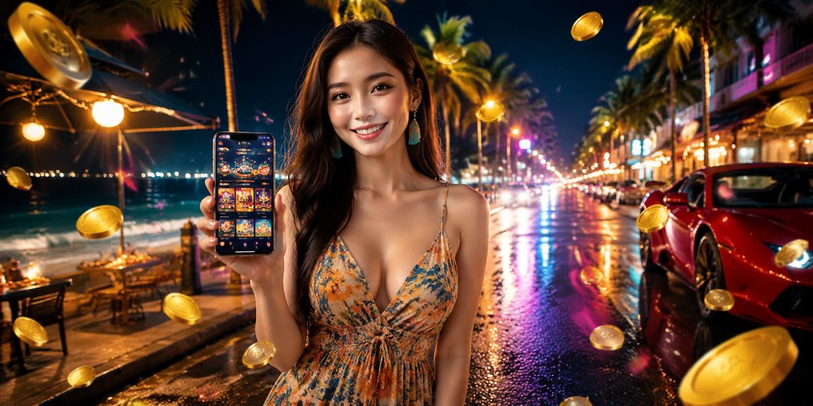 Người dùng truy cập casino di động tại bãi biển Mũi Né