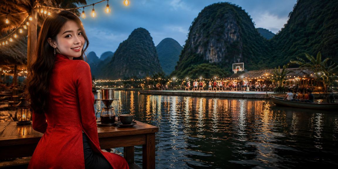 Người chơi tại Ninh Bình trải nghiệm game trên điện thoại với trang phục áo dài truyền thống